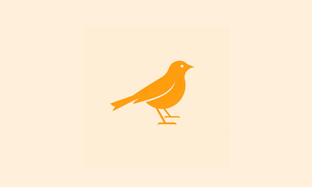 Simple minimal logo of a bird